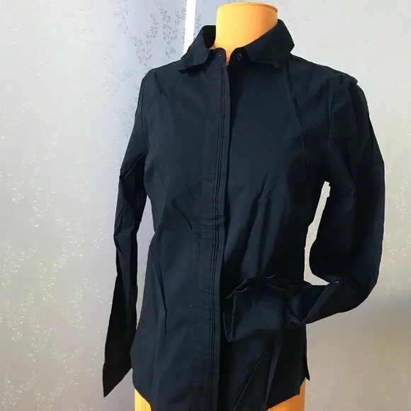 Old Navy perfect fit blouse with French cuffs szM - Picture 1 of 5